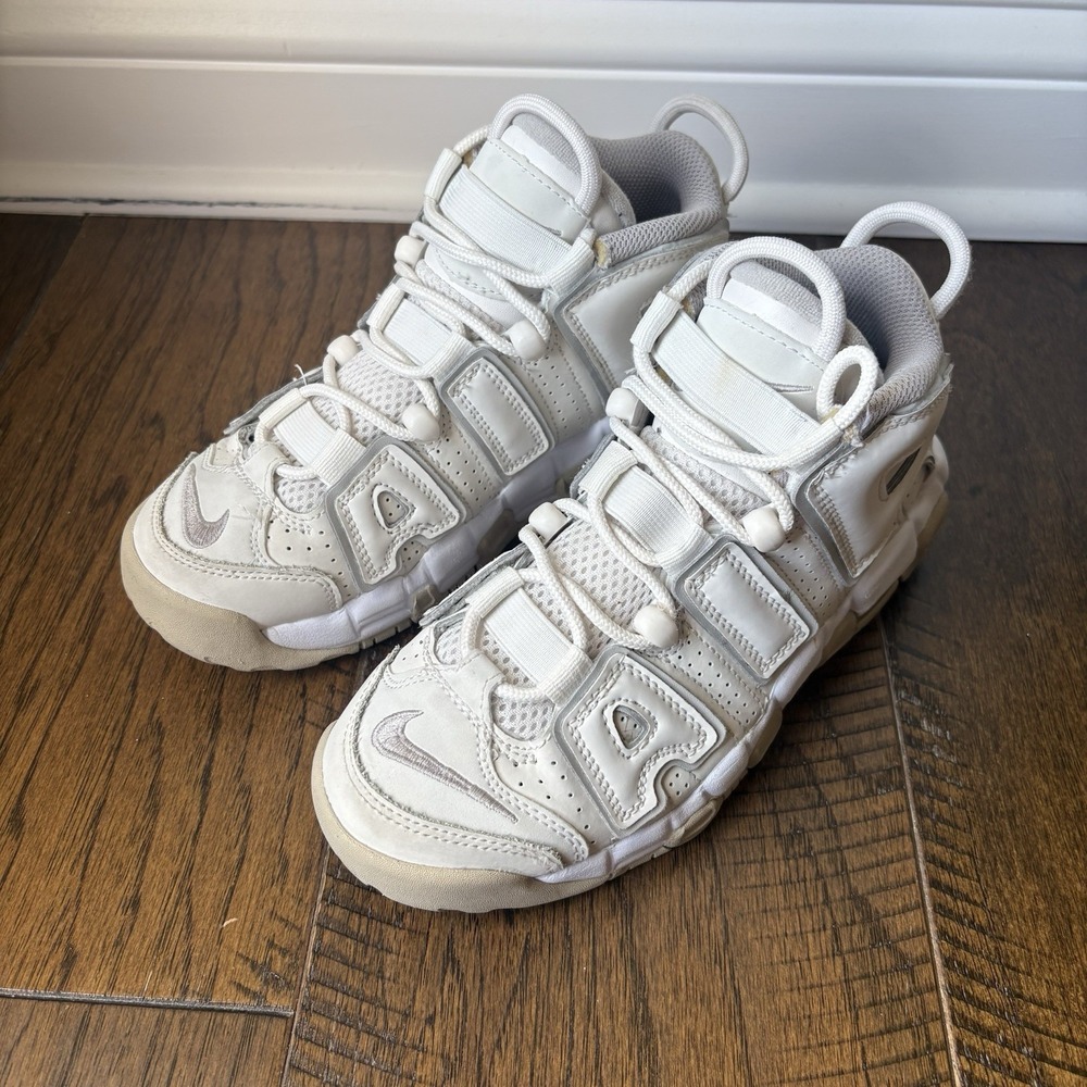 Nike Air More Uptempo GS Size 3,5Phantom Iron Ore White DM1023-001 Sneakers Shoe - Picture 2 of 11